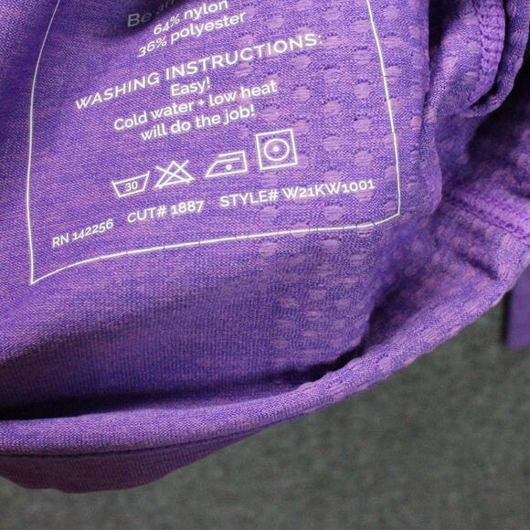 FIGS Salta Seamless Longsleeve Underscrub Small Heathered Magic Purple - Picture 4 of 6